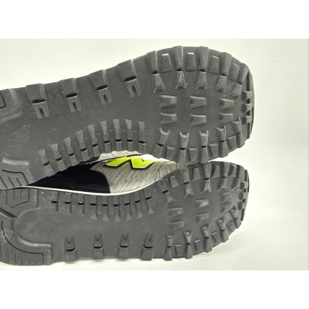 New Balance 9.5B 574 women's sneakers Shoes Gray Black Neon Yellow